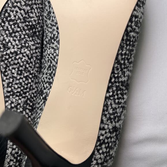 Talbots Womens Pumps Black/White Knit Heels Leather Inner and Soles Size 6.5 EUC - Picture 11 of 13